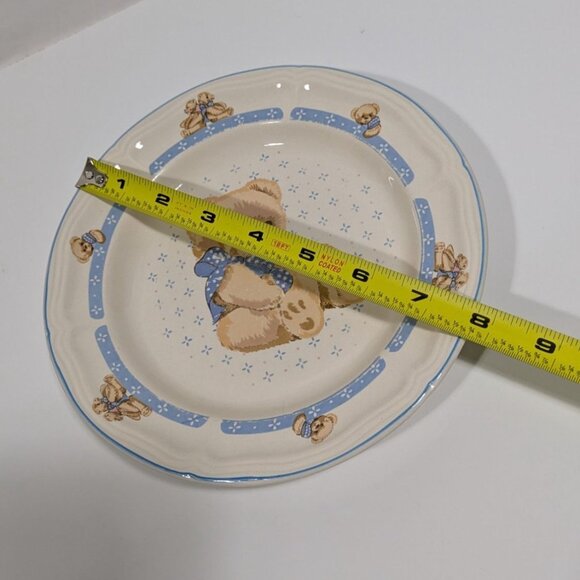 Tienshan Stoneware Teddy Bear Plate Dishwasher & Microwave Safe China - Picture 10 of 12